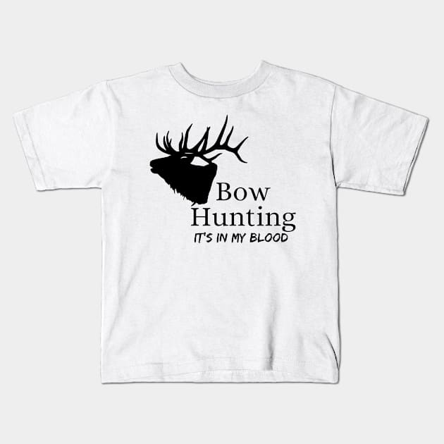 bow hunting Kids T-Shirt by cainebusiness@yahoo.com